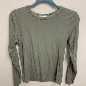 H&M Ribbed Sage Green Top